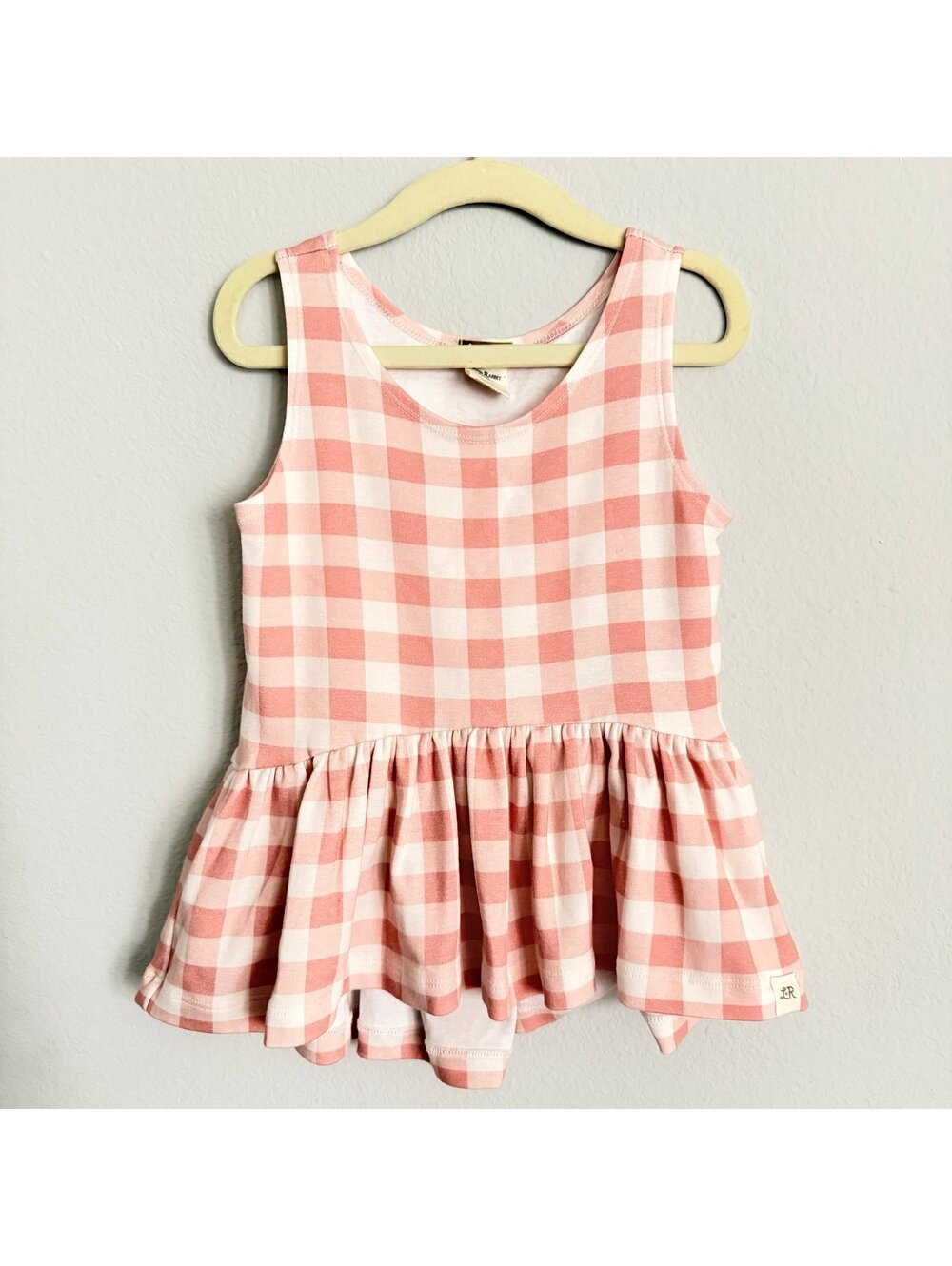 Little Road Co. Pink Checker Peplum Top Size 4T